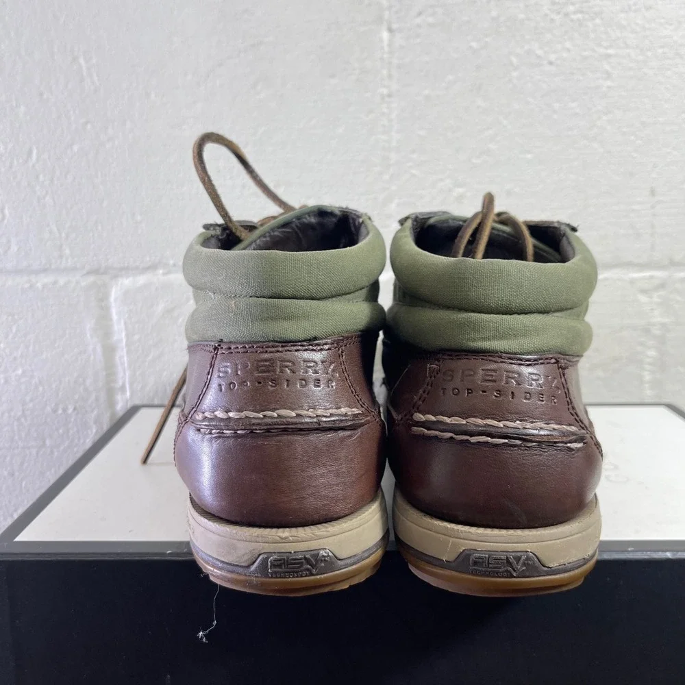 Sperry Top Sider Mariner Chukka Boots Brown Leather Canvas Lace‎ up Men's 9 M